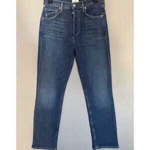 $238 Citizens of Humanity Jeans 28 JOLENE High Rise Vintage Button Fly Blue Wome
